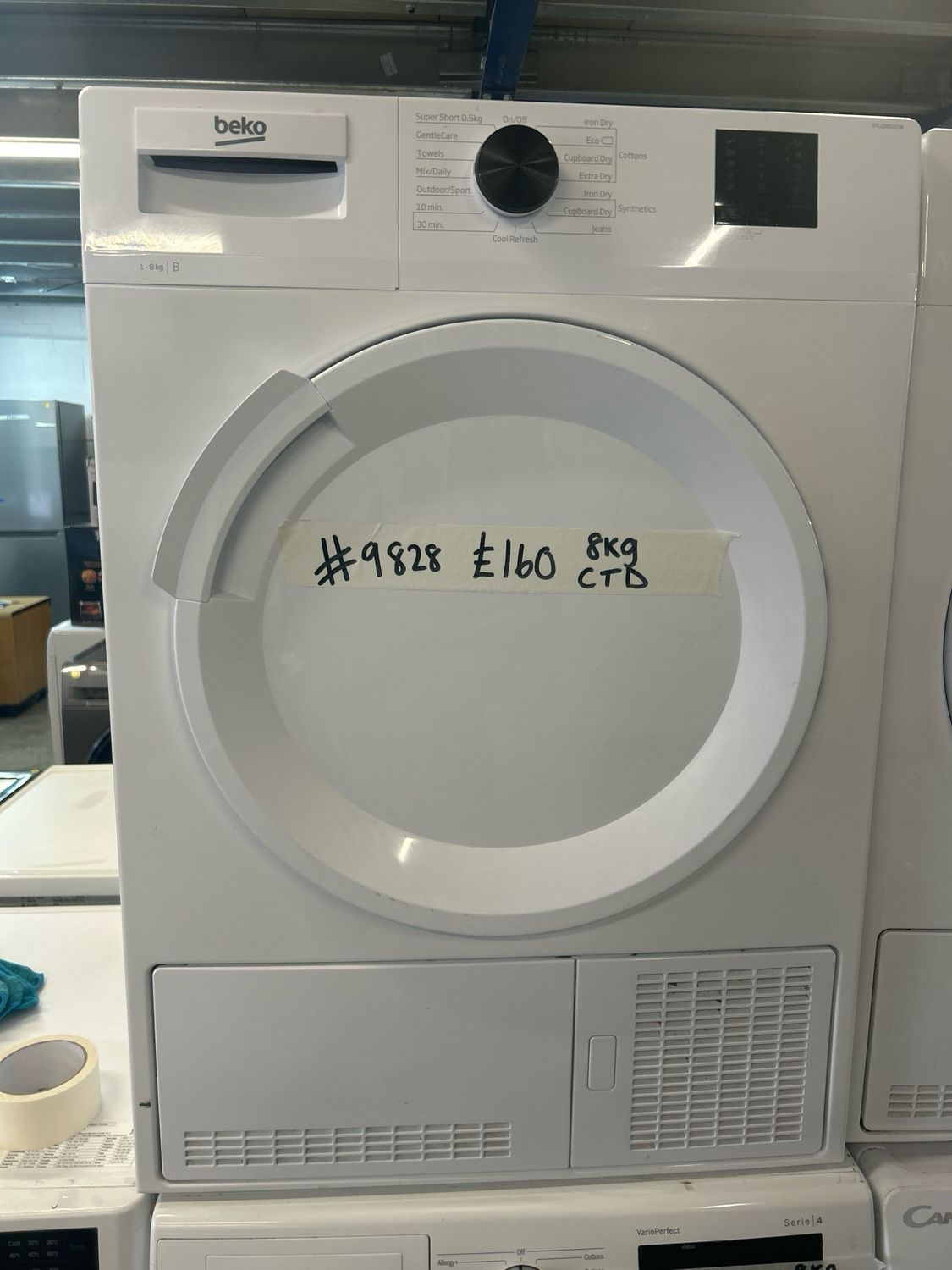 Beko DTLCE80021W 8Kg Condenser Dryer White   