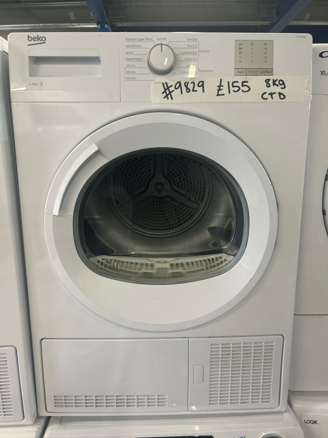 Beko DTGC8011W 8kg Condenser Dryer White