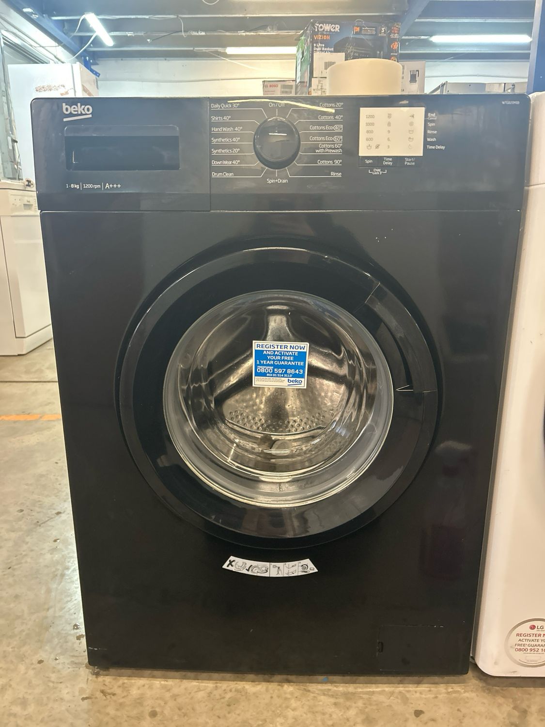 Beko WTG820M1B 8kg 1200rpm Washing Machine Black