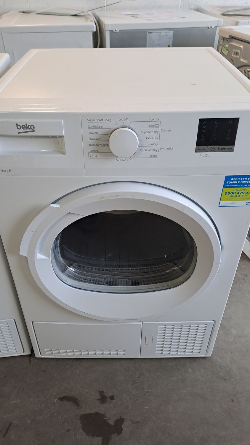 Beko DTLCE90151W 9Kg Condenser Dryer White