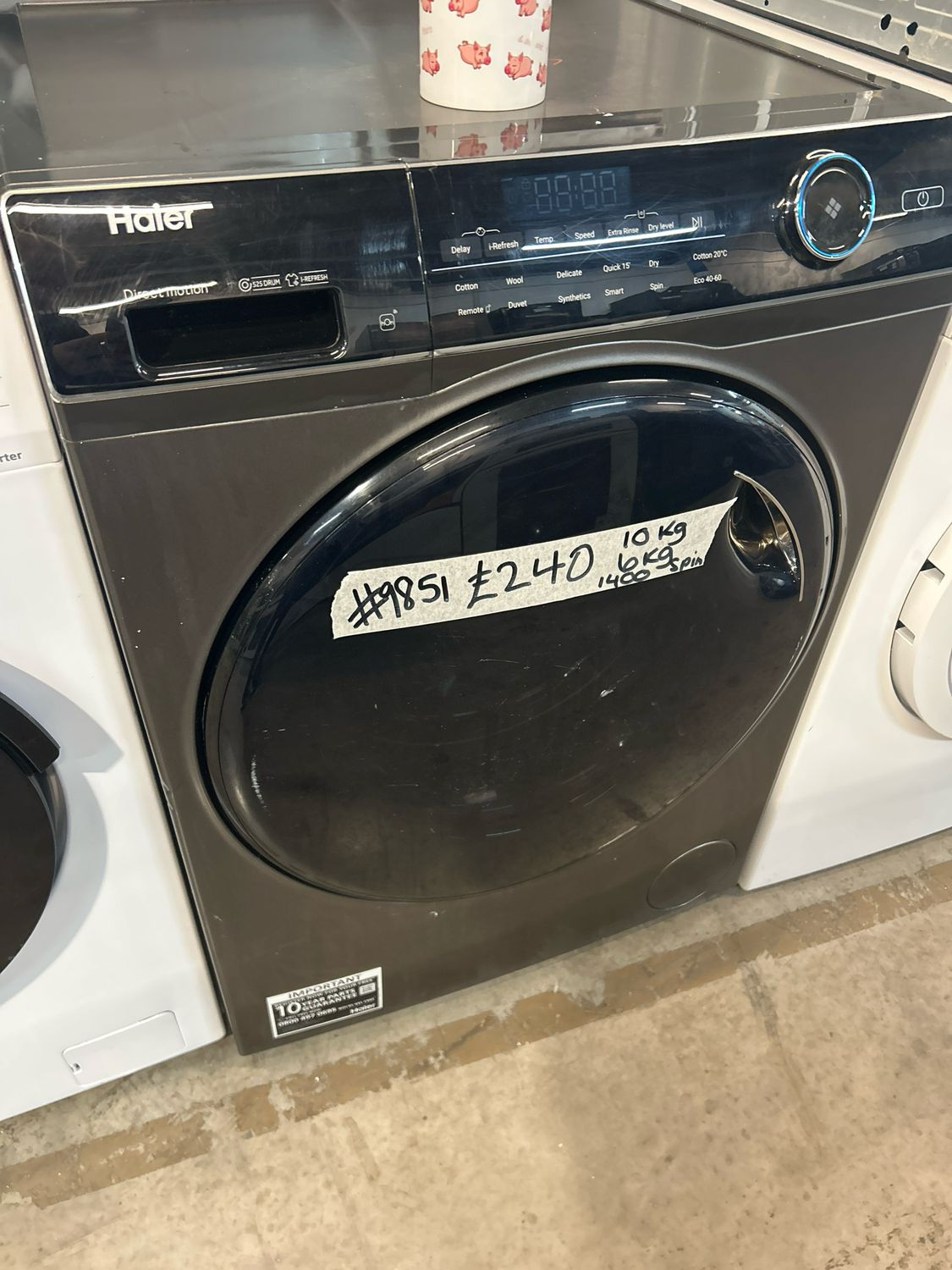 Haier HWD100-B1449S8U1 Washer/Dryer 10Kg/6kg 1400rpm Grey