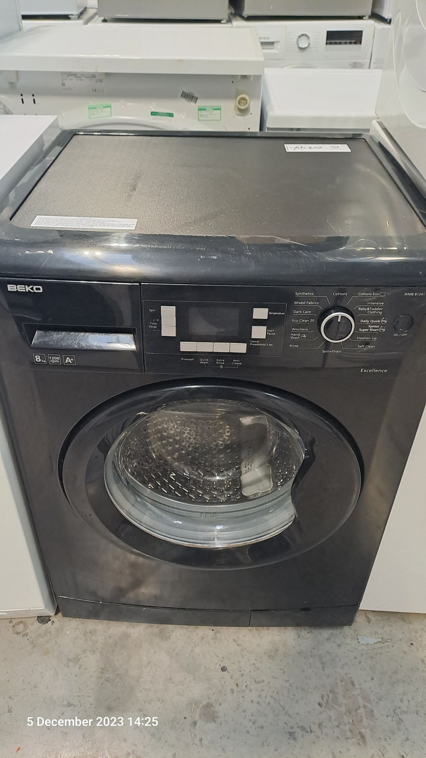 Beko WMB71343B 7kg 1200rpm Washing Machine Black