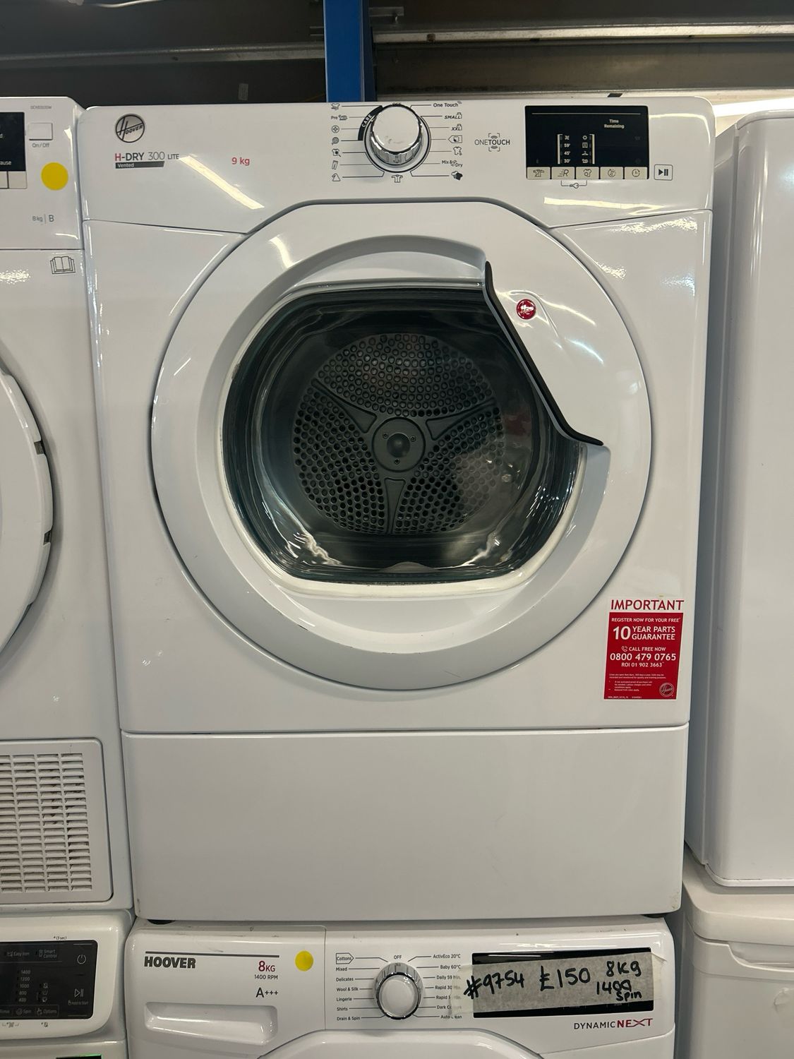 Hoover HLEV9DG 9kg Vented Dryer White