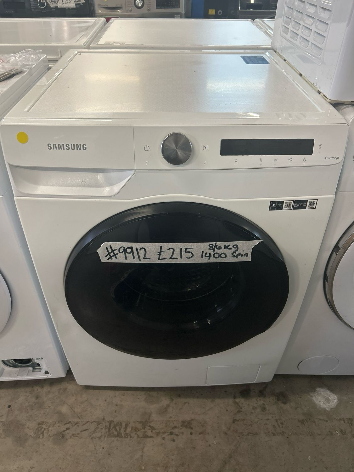 Samsung WD80 8kg/6kg 1400spin Washer/Dryer Addwash White Refurbished