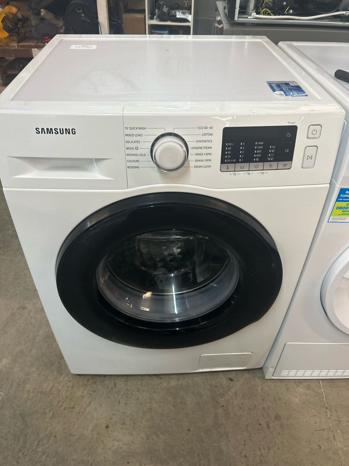Samsung WW90TA046AE 9kg 1400rpm Washing Machine White