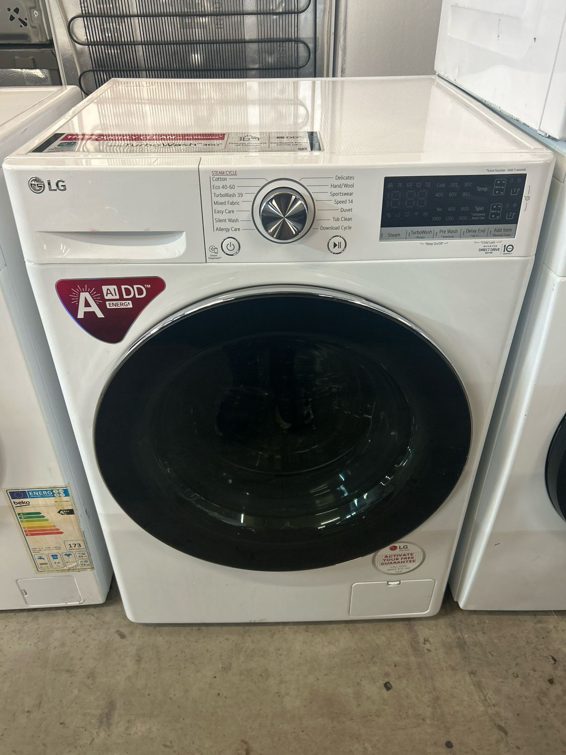 LG 9kg 1400rpm Washing Machine Silver