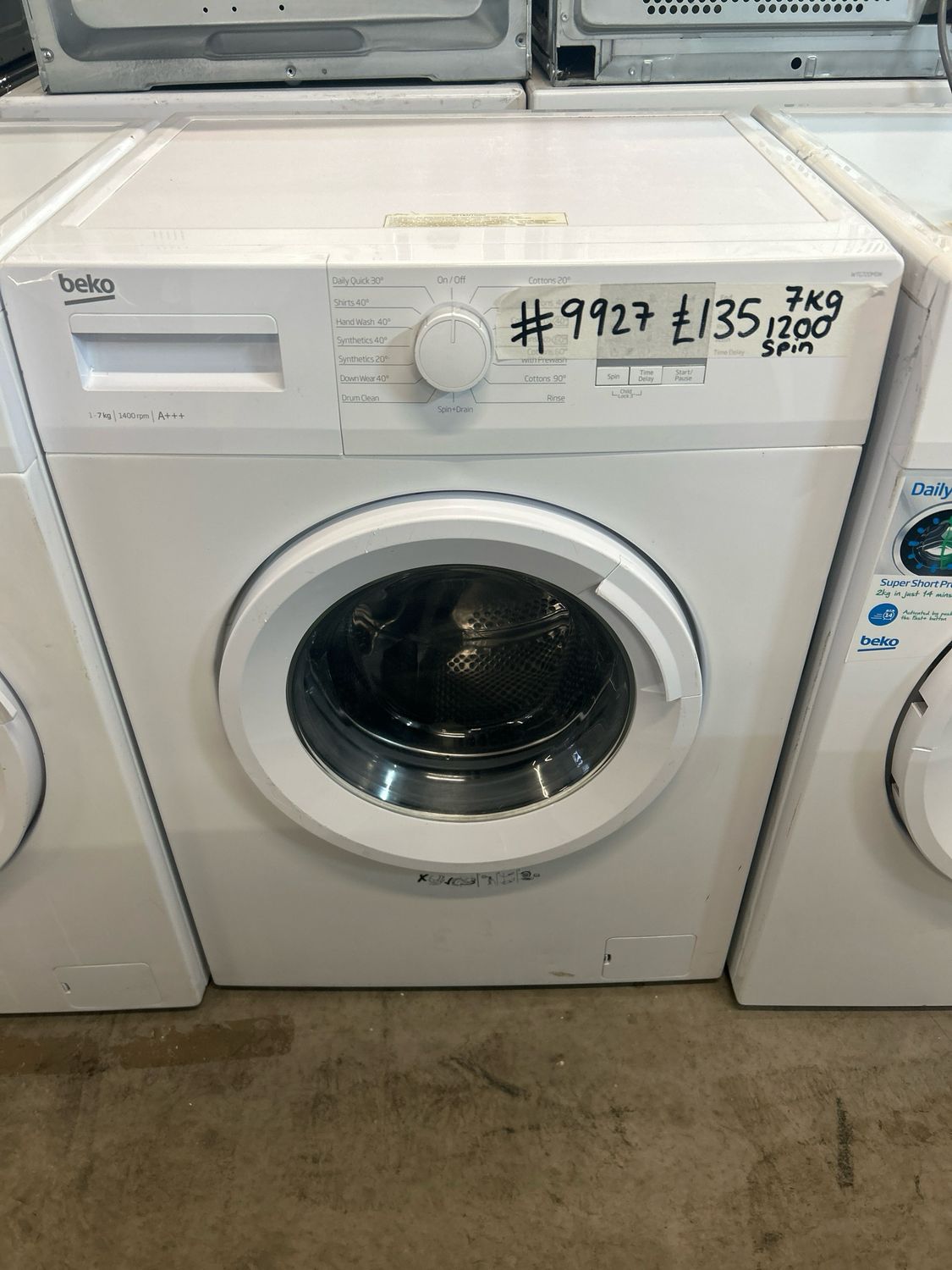 Beko WTG720M1W 7kg 1200rpm Washing Machine White