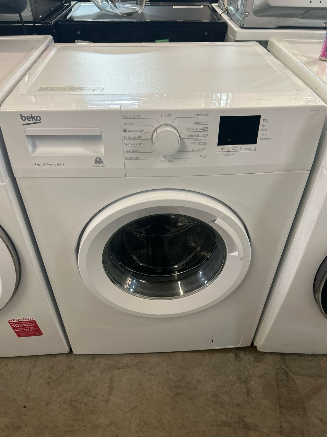 Beko WTB720E1W 7kg 1200rpm Washing Machine White
