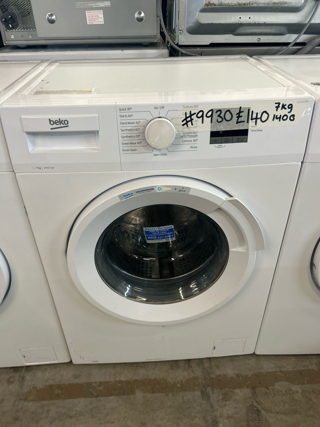 Beko WTL74051W 7kg 1400rpm Washing Machine White