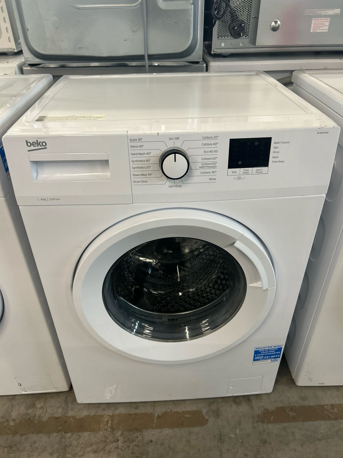 Beko WTK82041W 8kg 1200rpm Washing Machine White