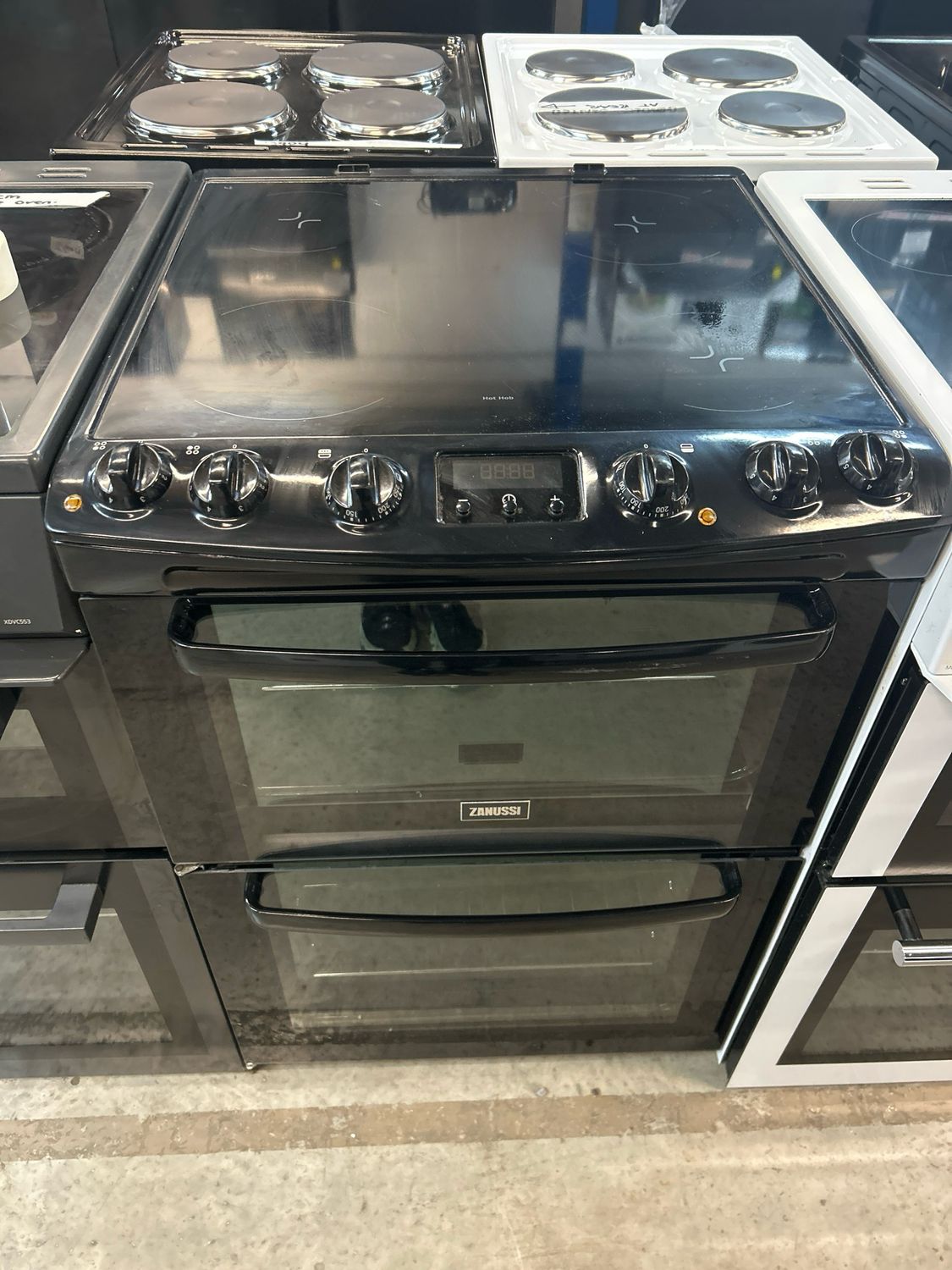 Zanussi ZCV662MNC 60cm Electric cooker Double Oven Black