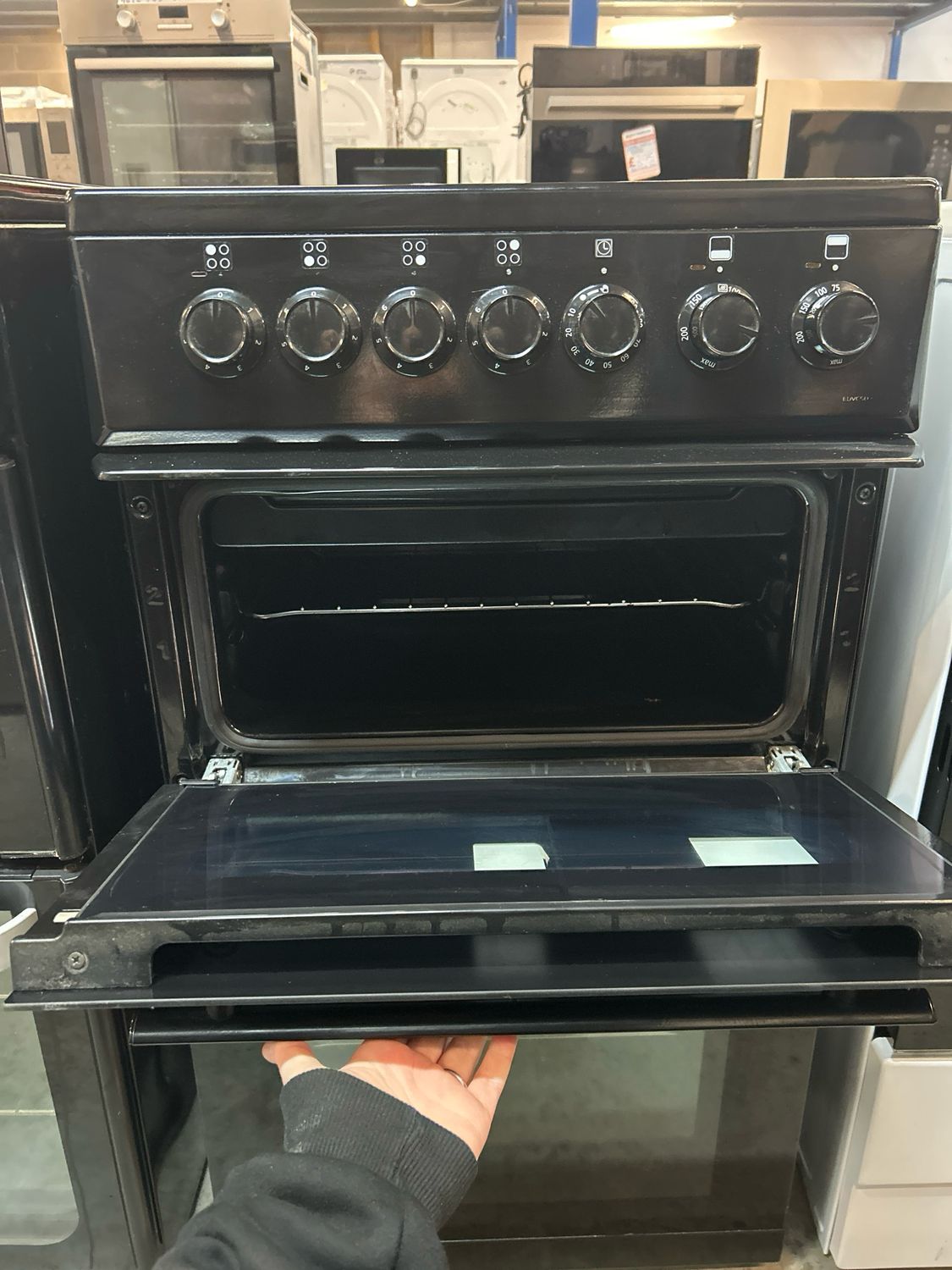 Beko EDVC503B 50cm Electric Cooker Ceramic Hobs Black