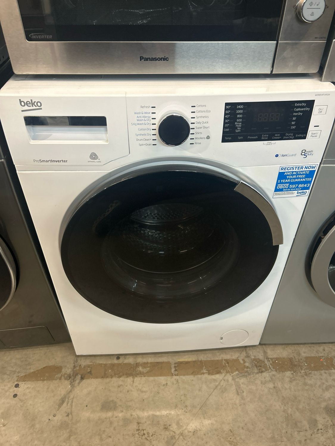Beko WDR854P14N1W 8kg/5kg 1400rpm Washer Dryer White