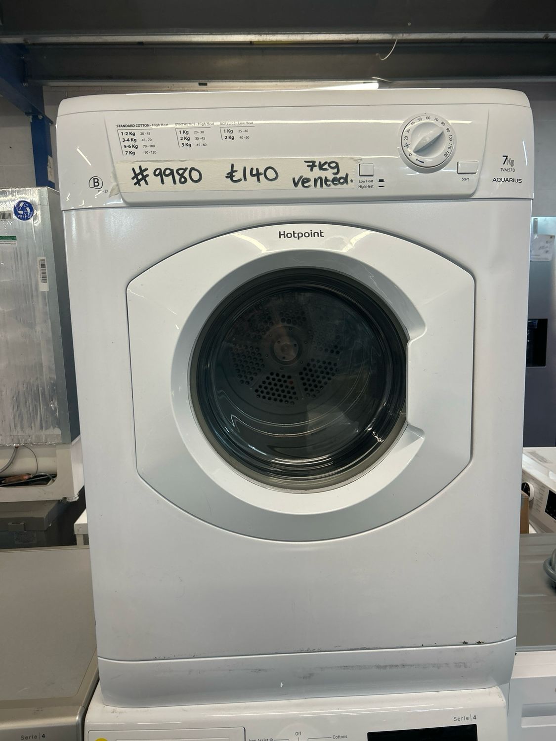 Hotpoint TVM570 7kg Vented Dryer White