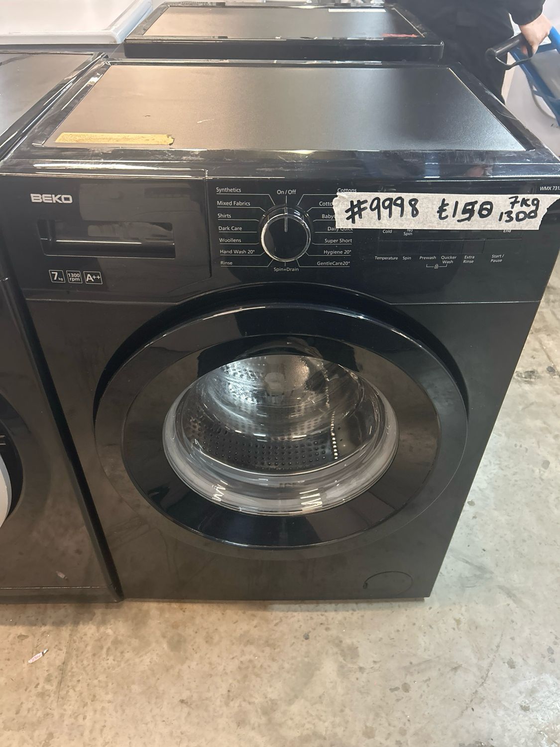 Beko 7kg 1300rpm Washing Machine Black