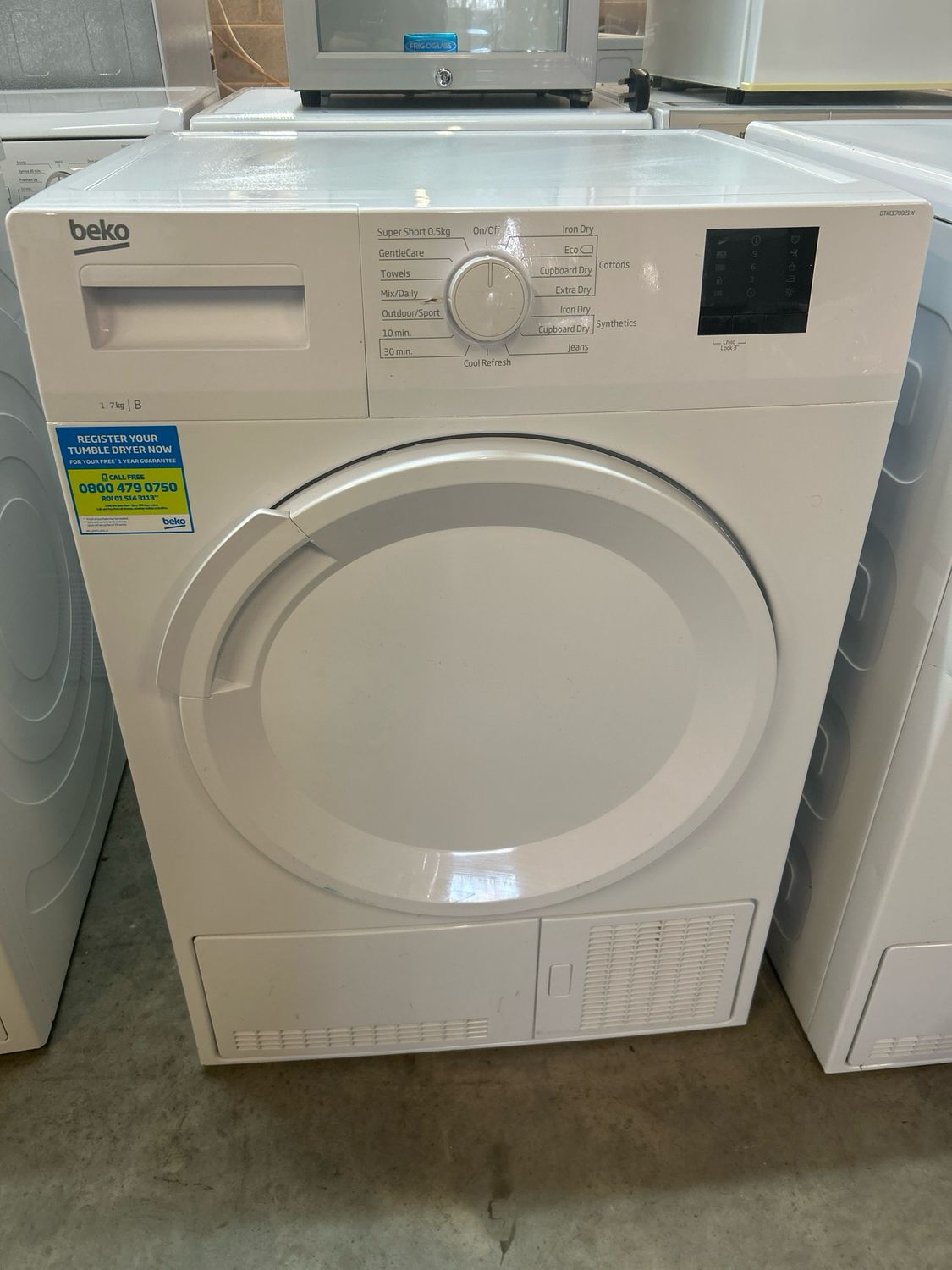 Beko DTKCE70021W 7kg Condenser Dryer White