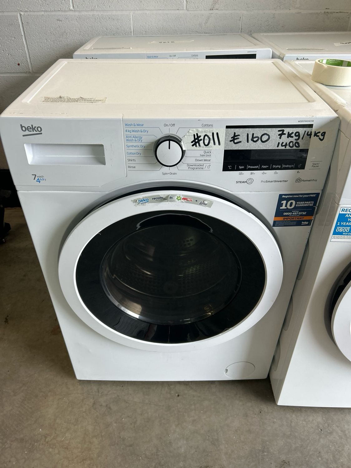Beko WDER7440421W 7kg/4kg 1400 Washer/Dryer White SPECIAL OFFER!!! 3 Months Warranty