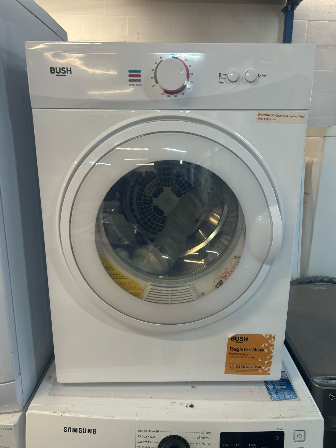 Bush TD3CNBW 3kg Vented Dryer White