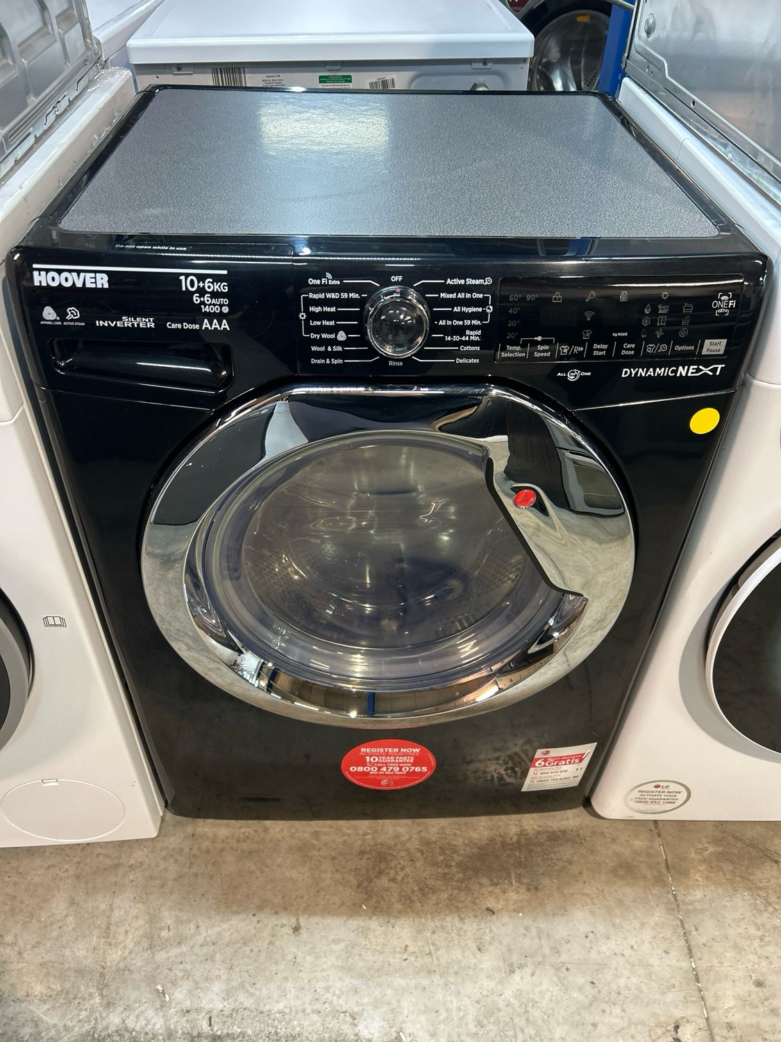 Hoover WDWOD4106AHCB 10kg/6kg 1400rpm Washer Dryer Black