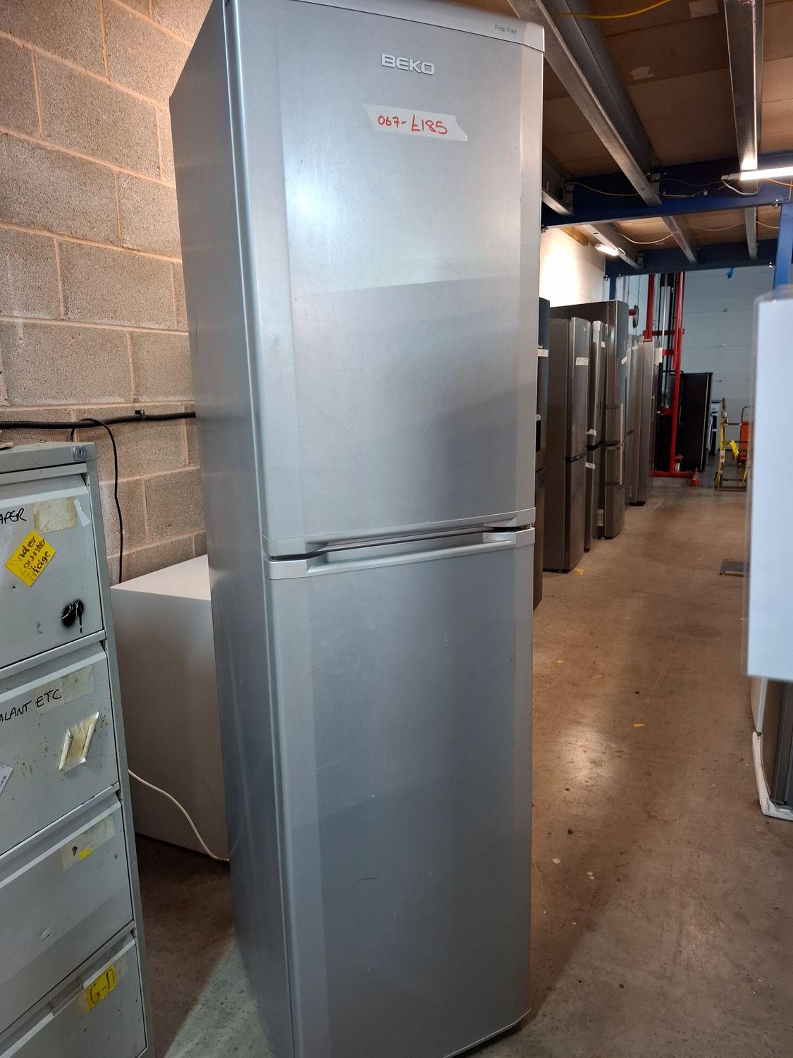 Beko Tall Frost Free Fridge Freezer 200x55cm Silver Grey Refurbished 