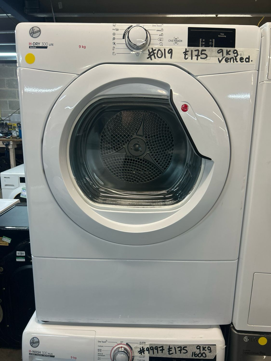 Hoover HLEV9DG 9kg Vented Dryer White