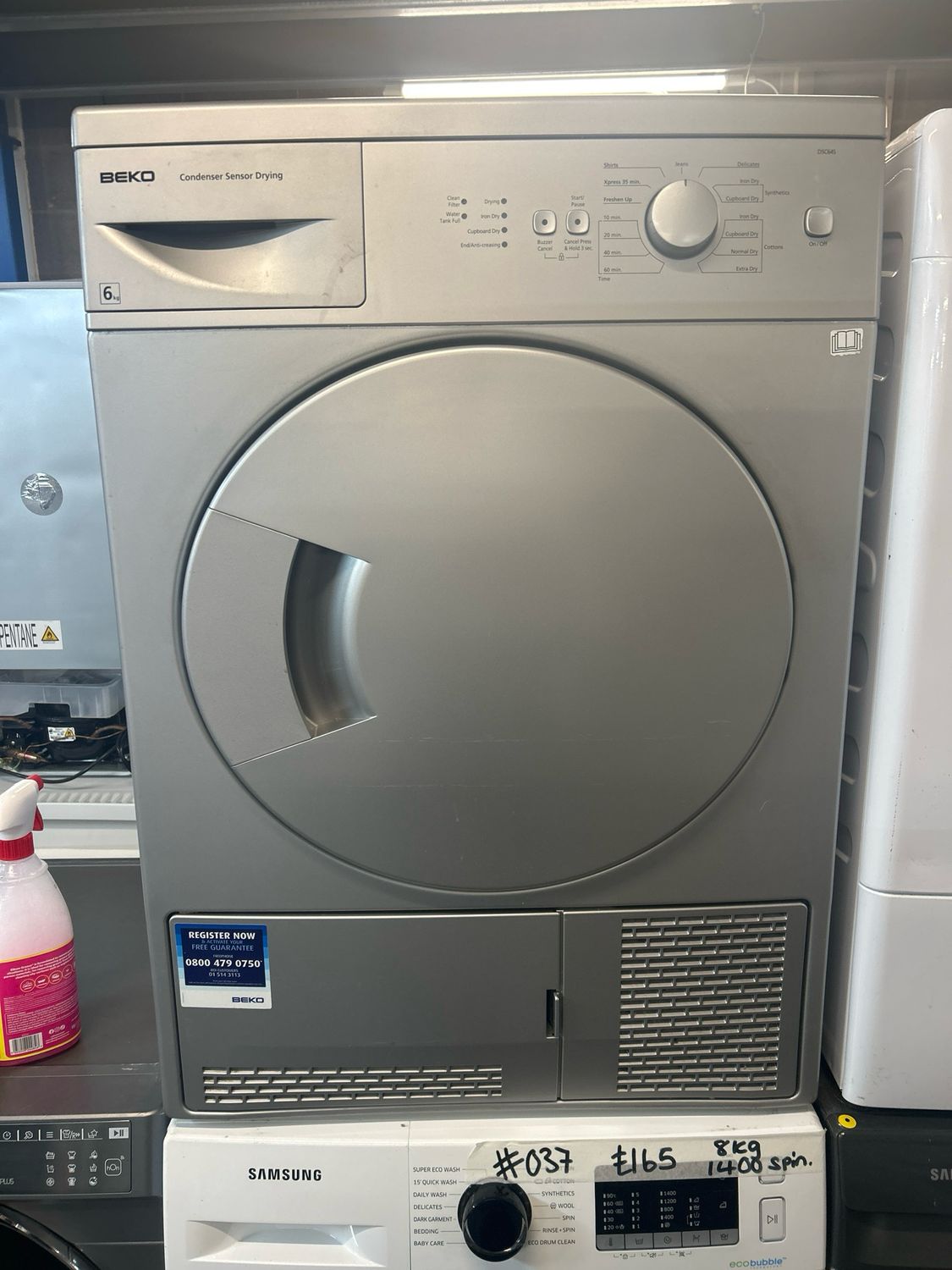 Beko DSC64S 6kg Condenser Dryer Silver