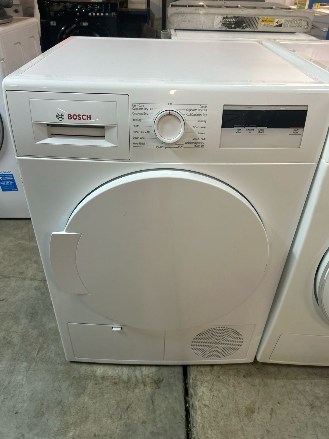 Bosch WTH83000GB White 8kg Heat Pump Tumble Dryer White