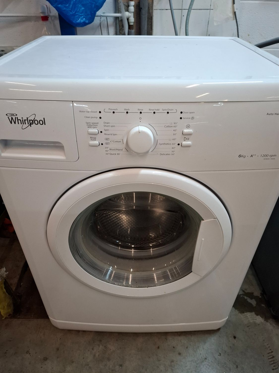 Whirlpool WWDC4406 6kg 1200rpm Washing Machine White 3 Month Guarantee 