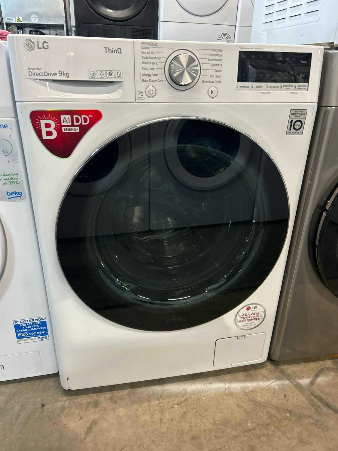 LG F4V709WTSE 9kg 1400rpm Washing Machine White