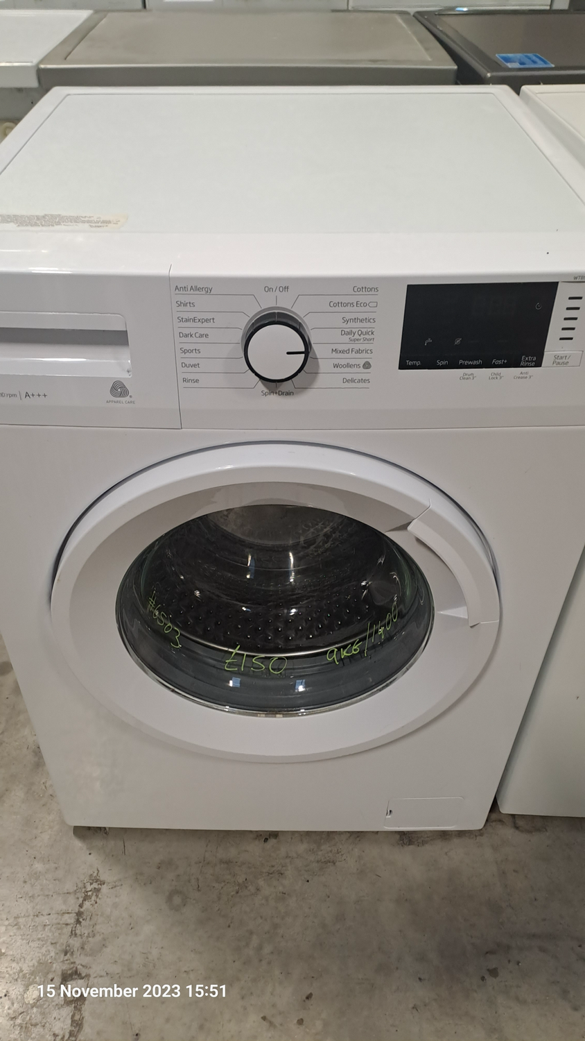Beko WTB941R2W 9kg 1400rpm Washing Machine White