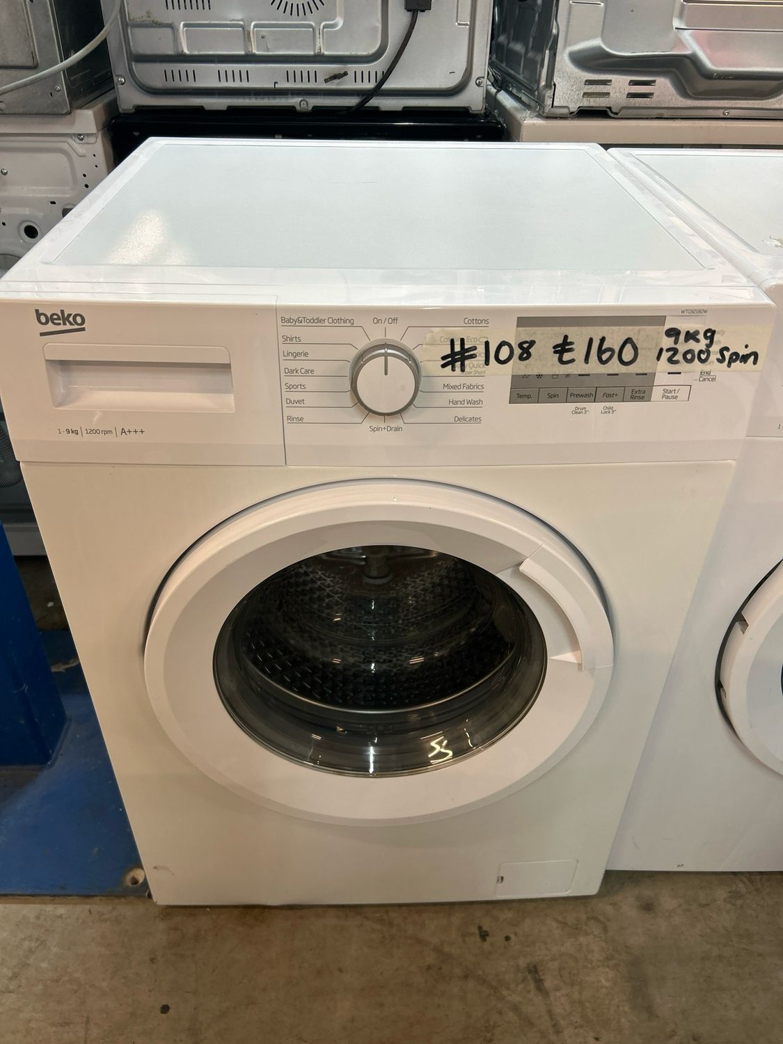 Beko WTG921B2W 9kg 1200rpm Washing Machine White