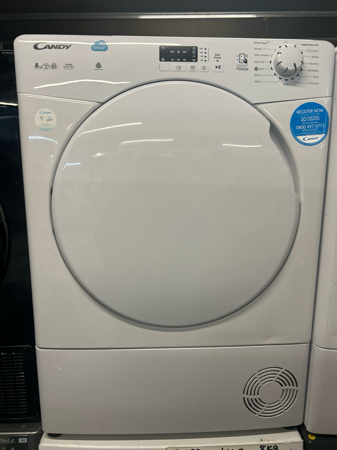 Candy CSC8LF-80 8kg Smart Condenser Dryer White Refurbished 