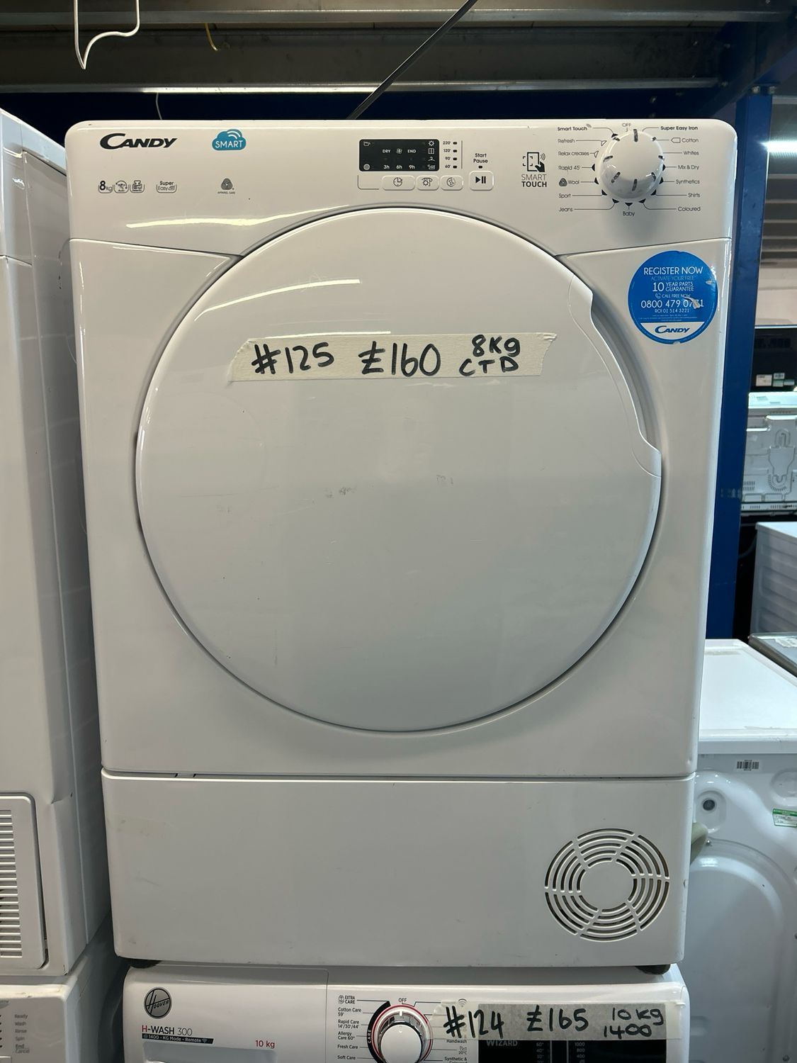 Candy CSC8LF80 8kg Condenser Dryer White