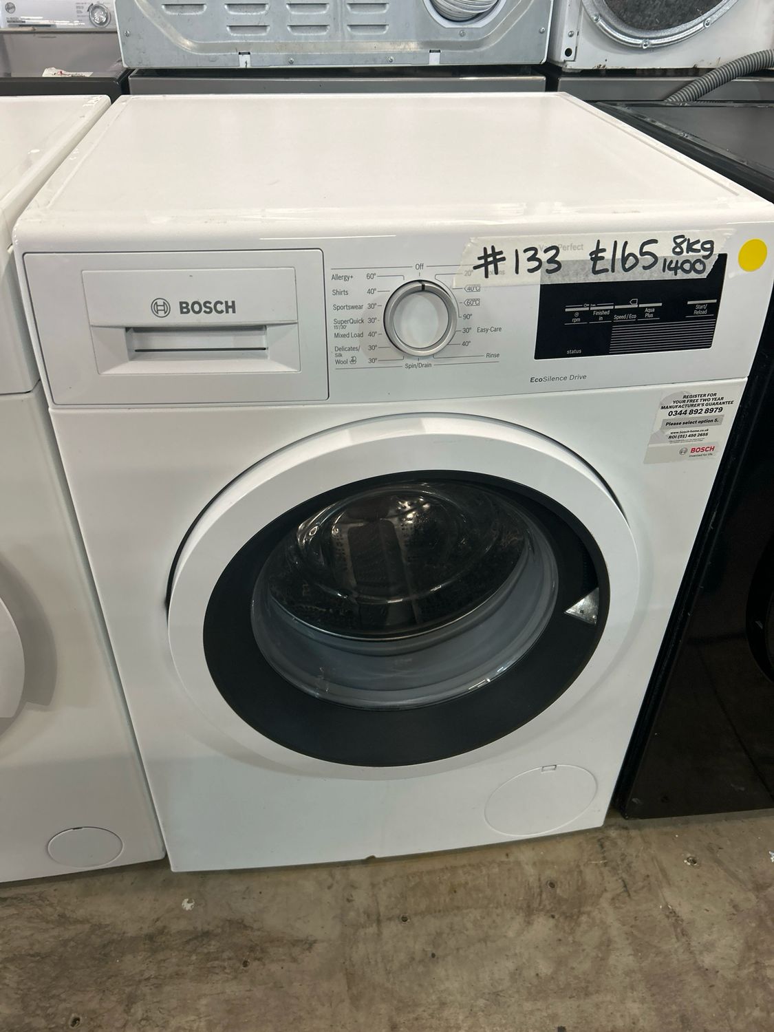 Bosch Varioperfect WAT28371GB/34 8kg Load 1400 Spin Washing Machine White Refurbished 