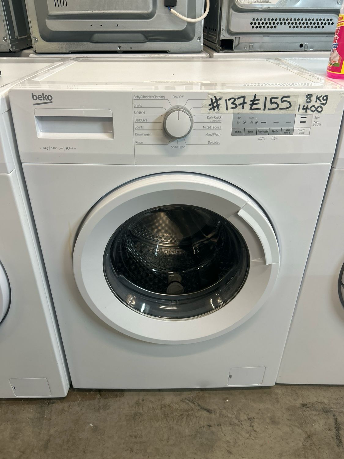 Beko WTG841B2W 8kg 1400rpm Washing Machine White
