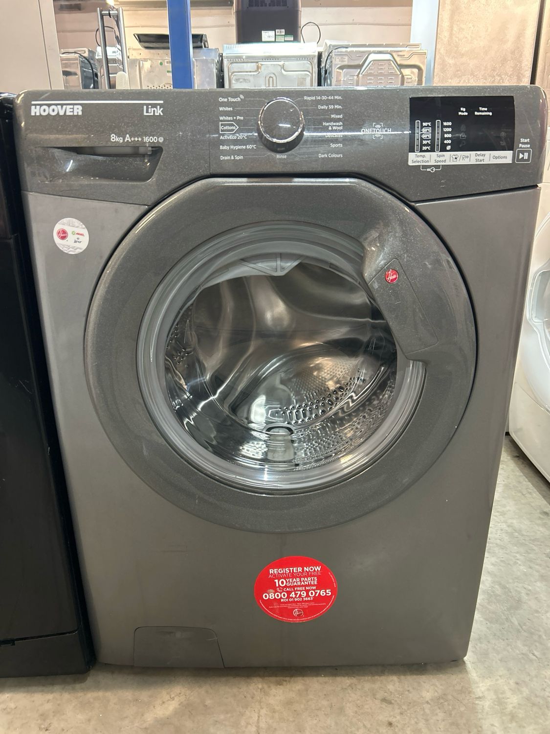Hoover 8kg 1600rpm Washing Machine Grey