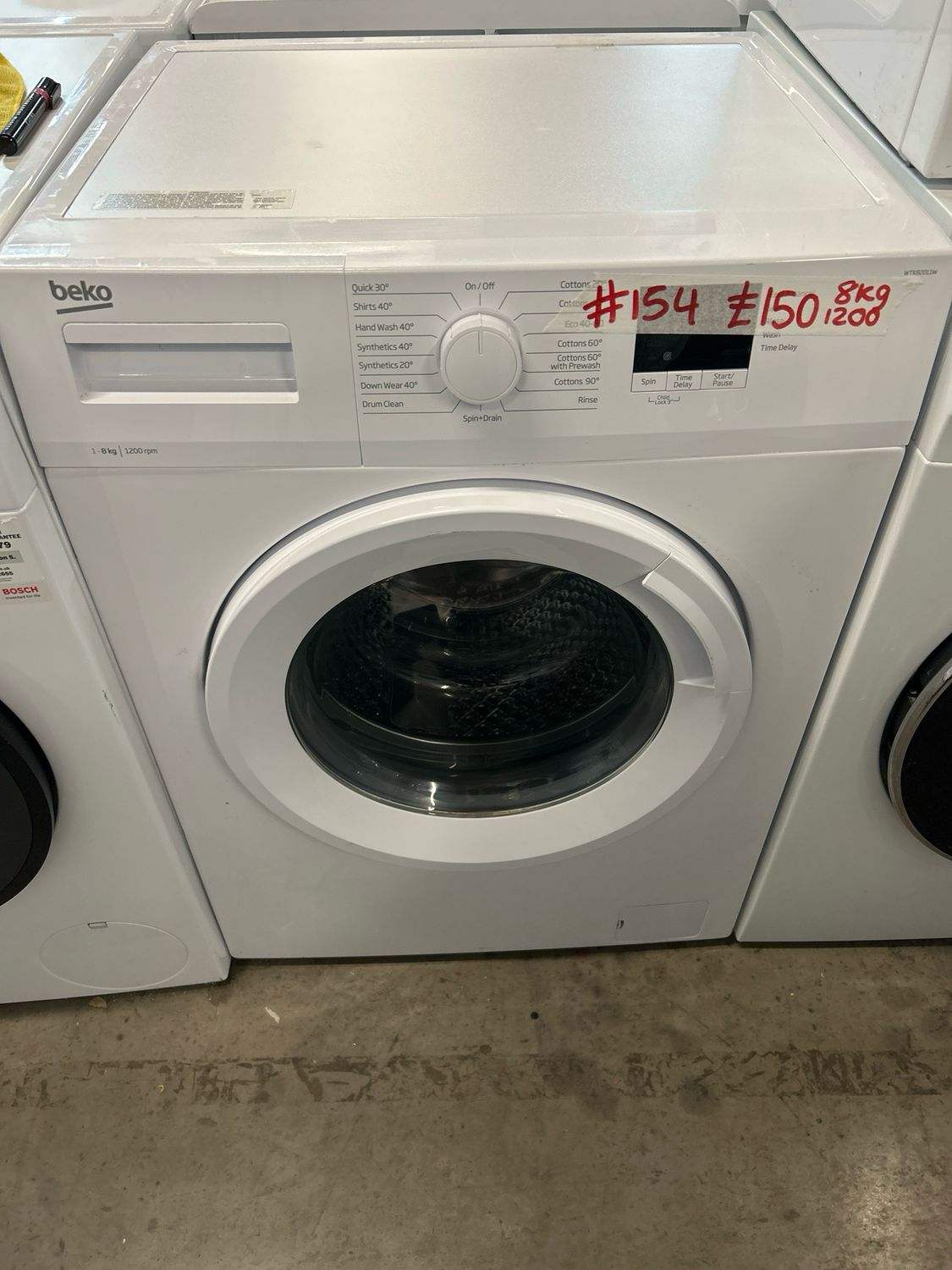 Beko WTK82011W 8kg 1200rpm Washing Machine White