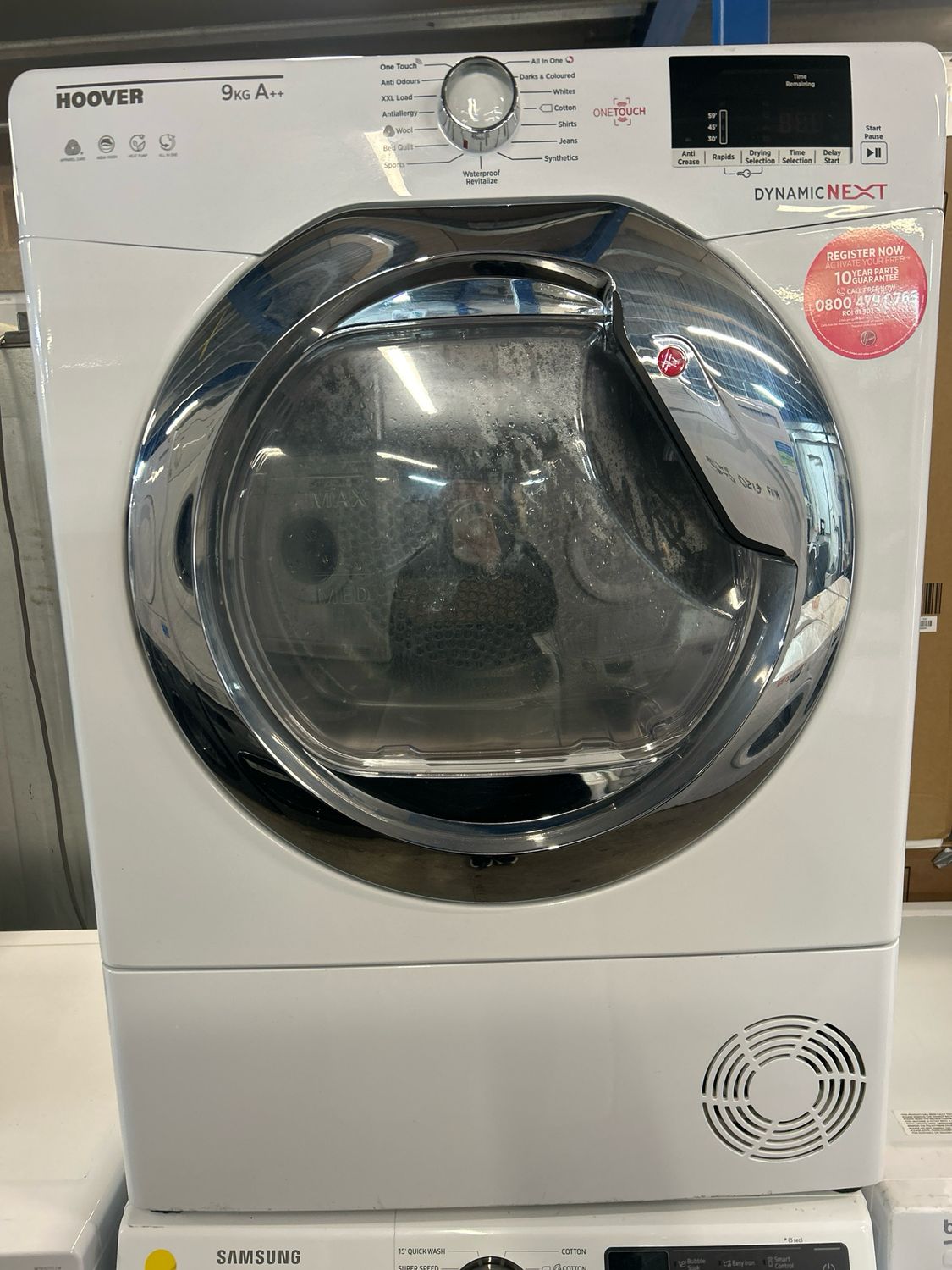 Hoover 9kg Condenser Tumble Dryer White
