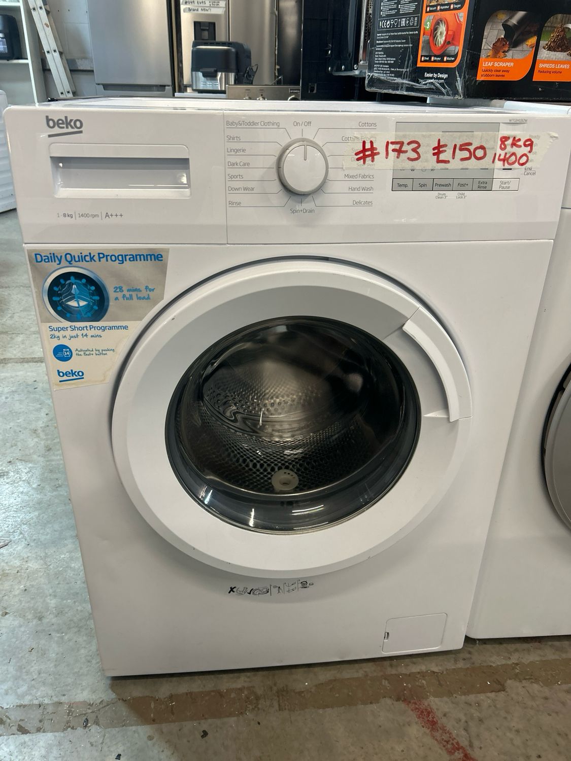 Beko WTG841B2W 8kg 1400rpm Washing Machine White