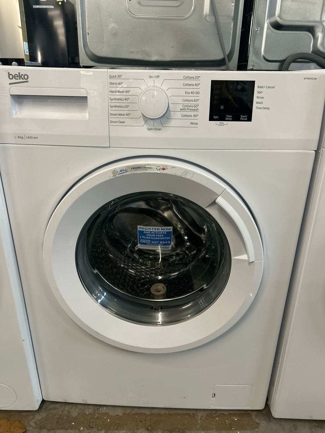 Beko WTK84011W 8kg 1400rpm Washing Machine White