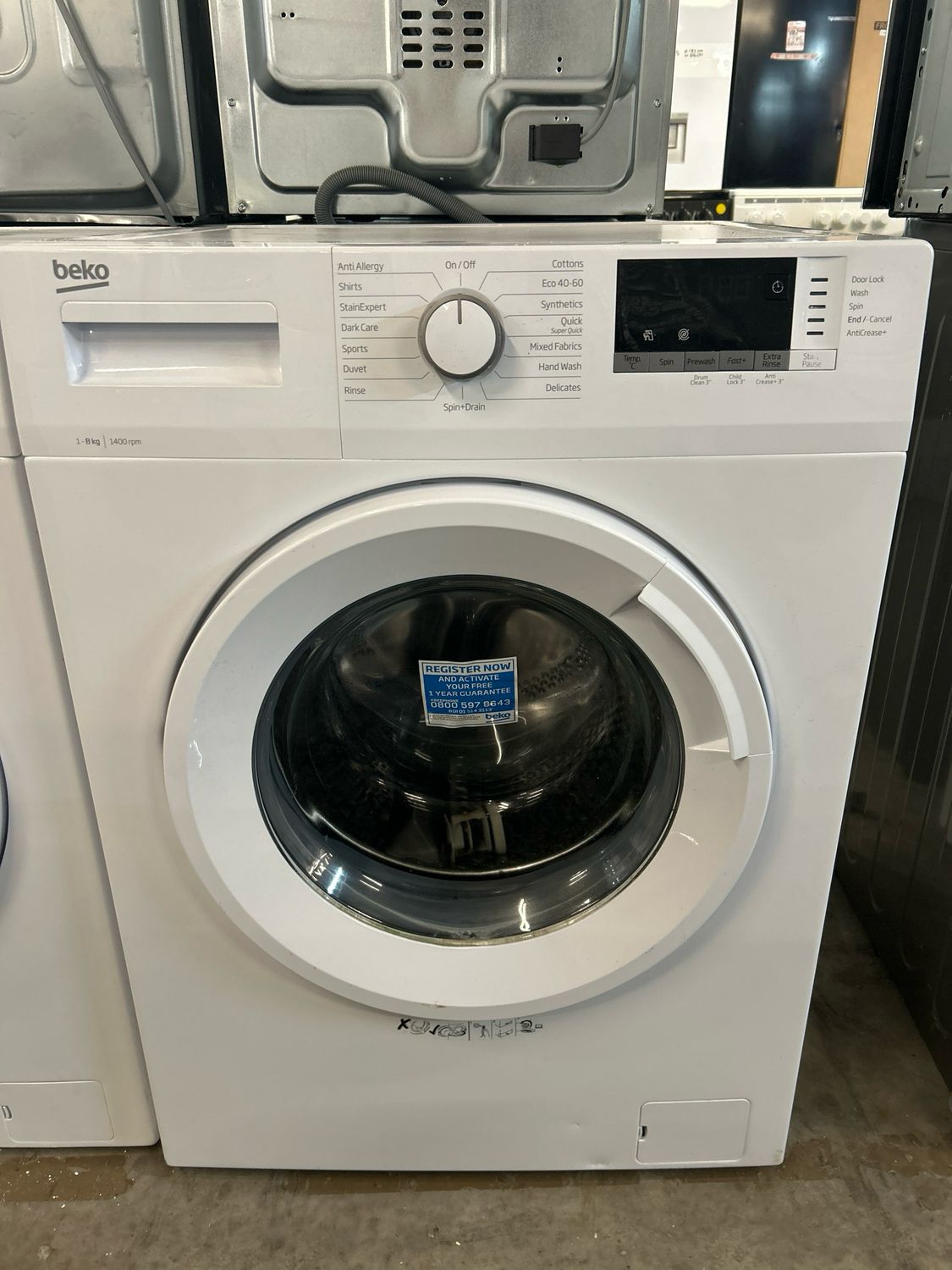 Beko 8kg 1400rpm Washing Machine White