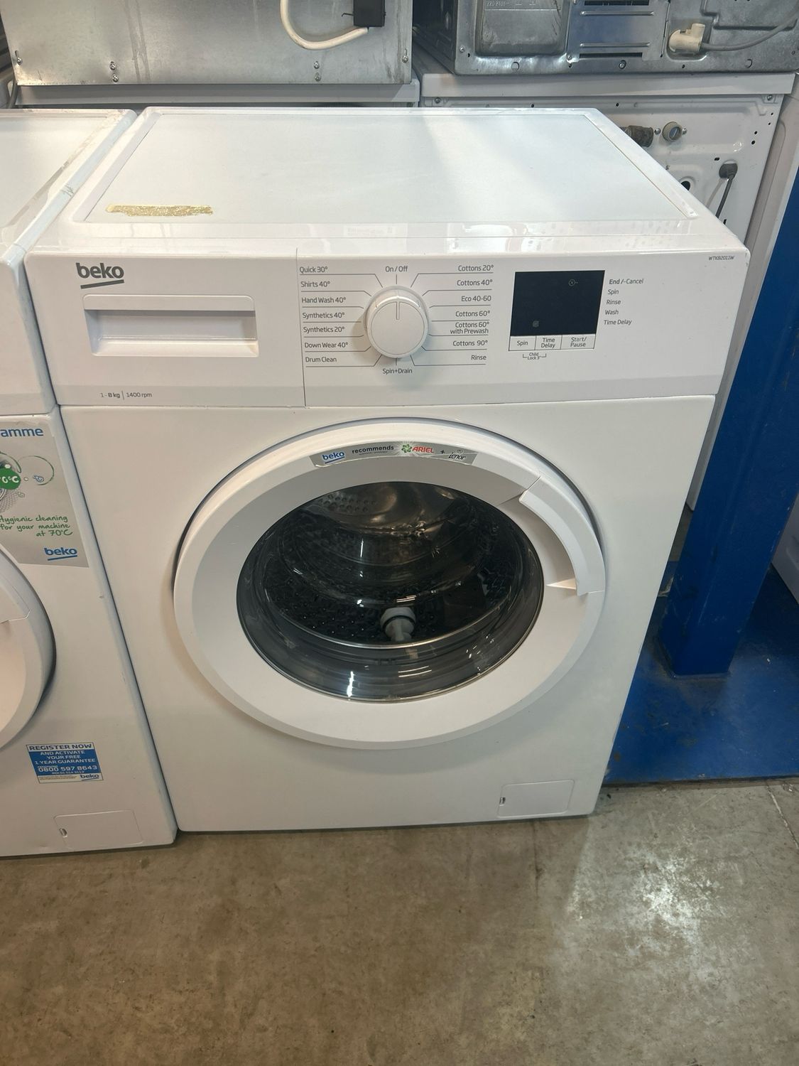 Beko wtk82011w 8kg Load 1200 Spin Washing Machine White Refurbished