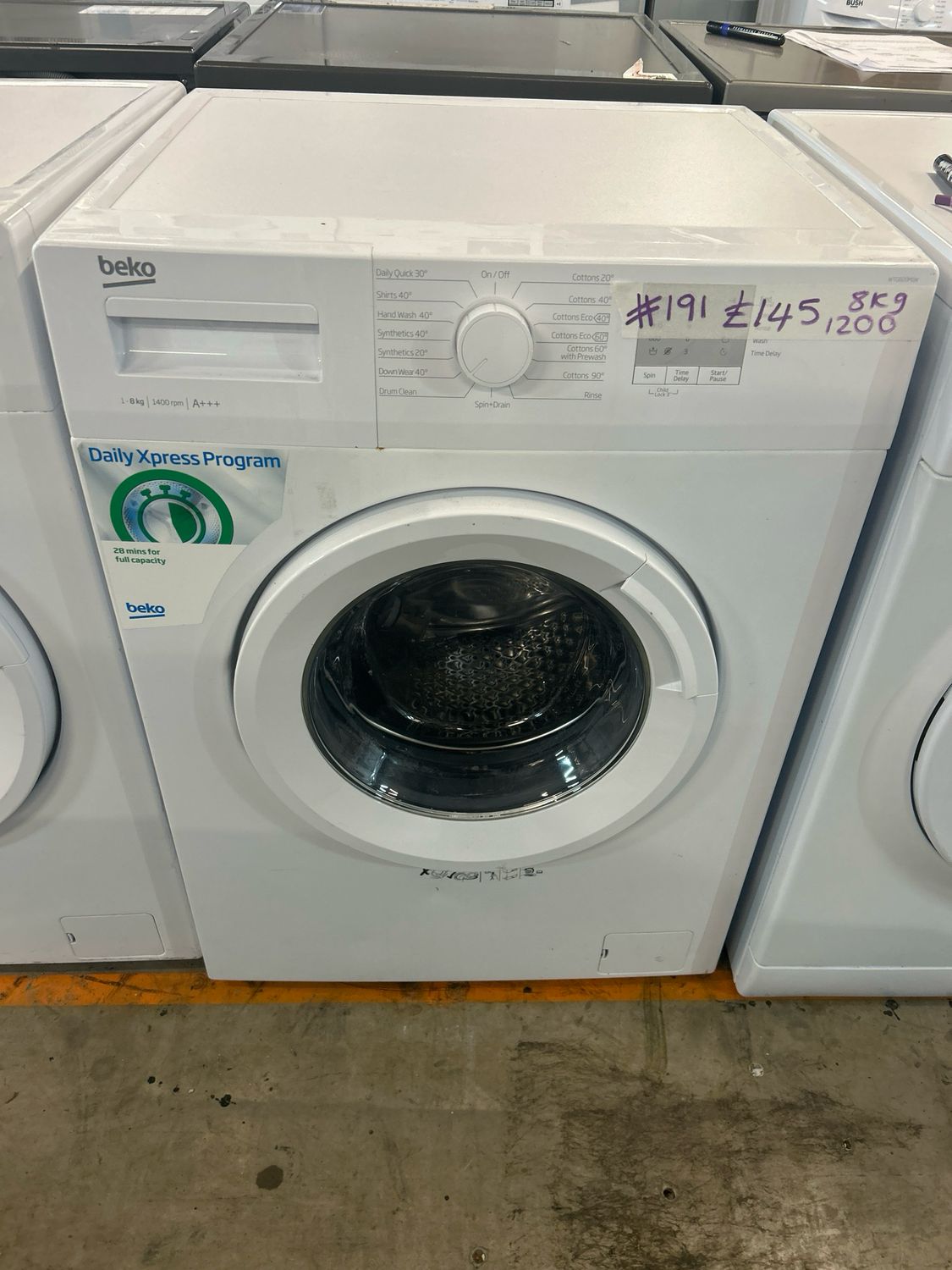 Beko WTG820M1W 8kg 1200rpm Washing Machine White