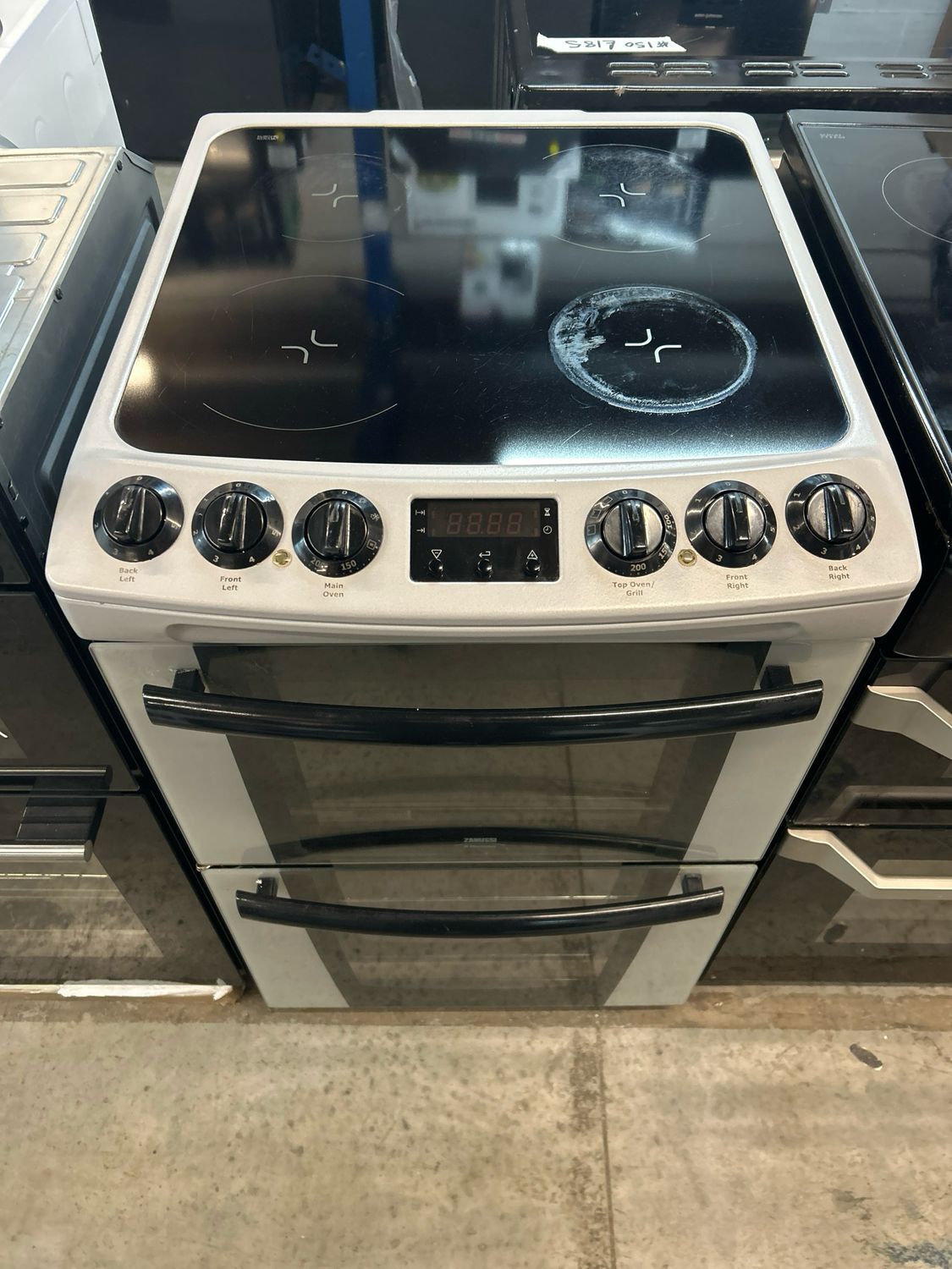 Zanussi ZCV483 55cm Electric Cooker Ceramic Hobs Grey Refurbished