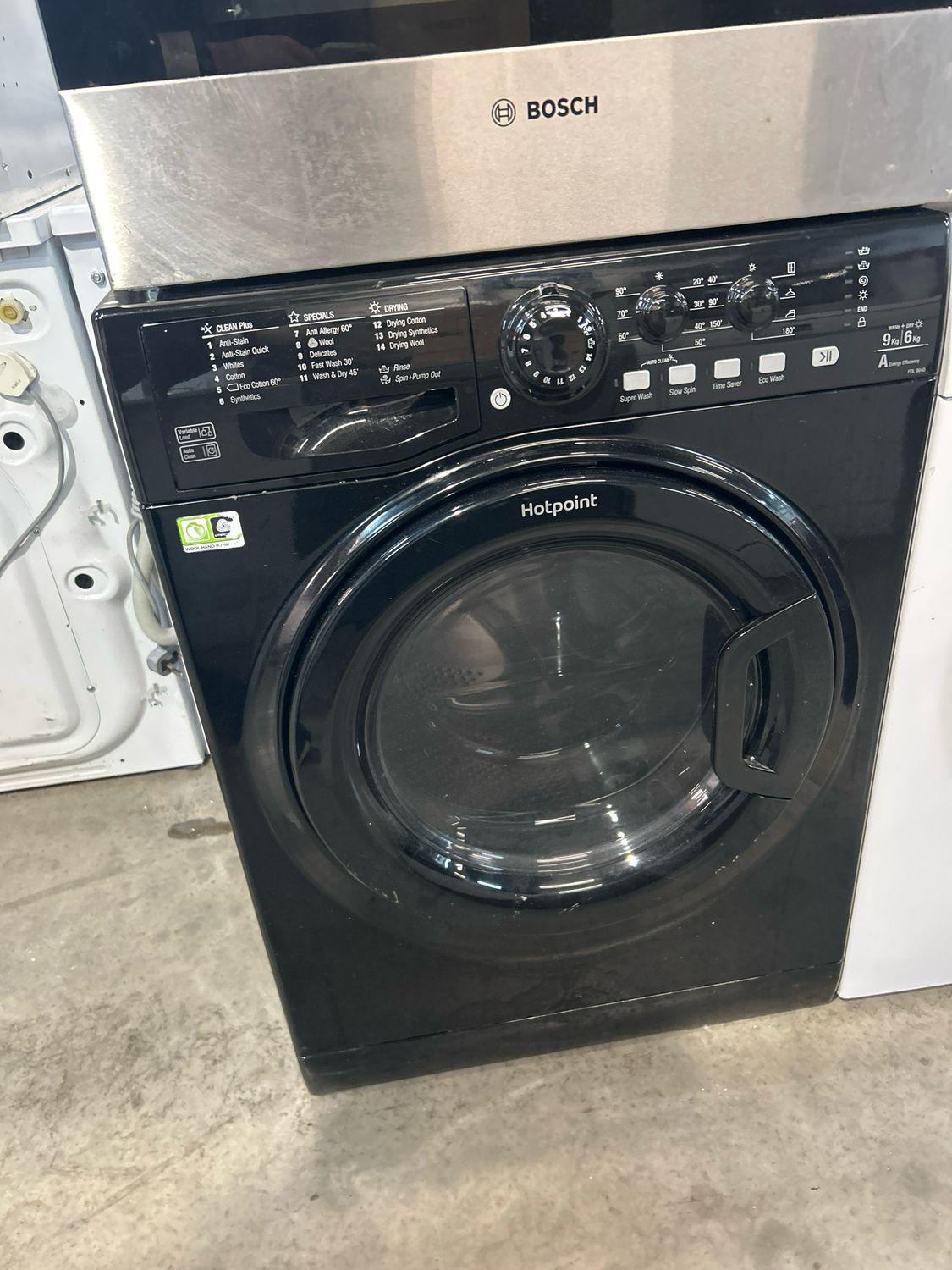 Hotpoint FDL9640 9kg/6kg Washer Dryer Black
