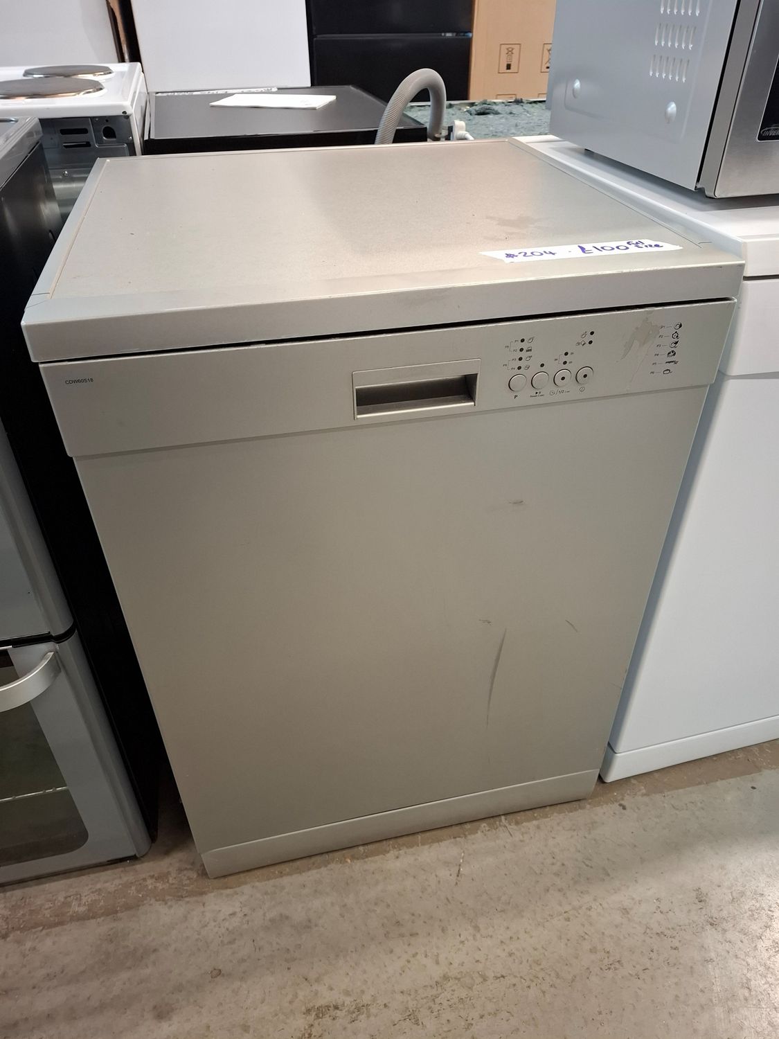 Essentials 60cm Freestanding Full Size Dishwasher Silver Refurbished 