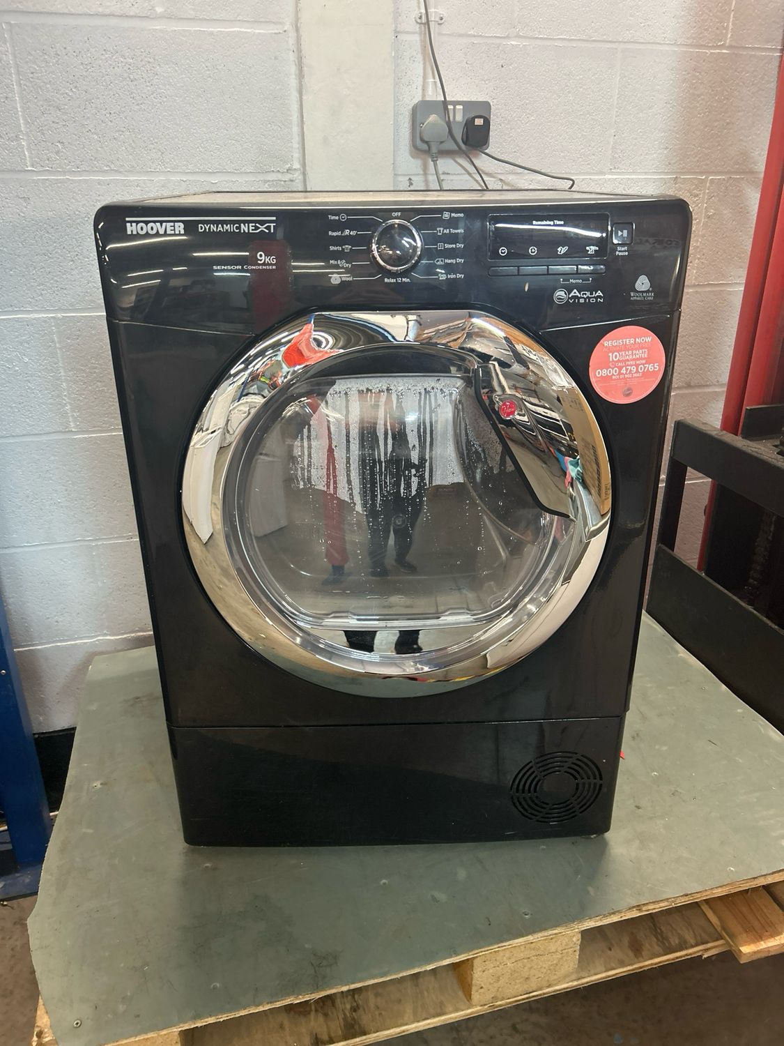 Hoover 9kg Condenser Dryer Black