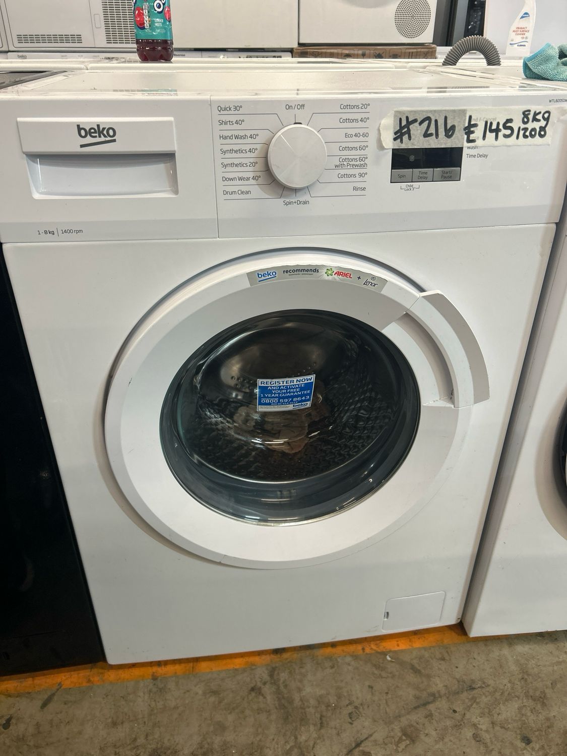 Beko WTL82051W 8kg 1200rpm Washing Machine White