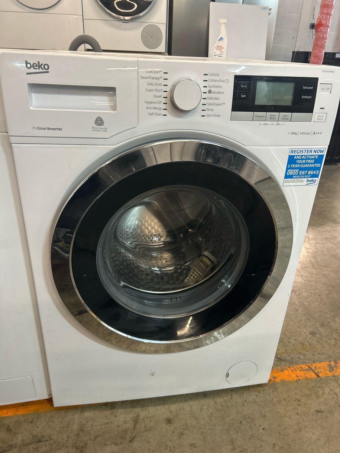 Beko WY10476MW 10KG 1400rpm Washing Machine White