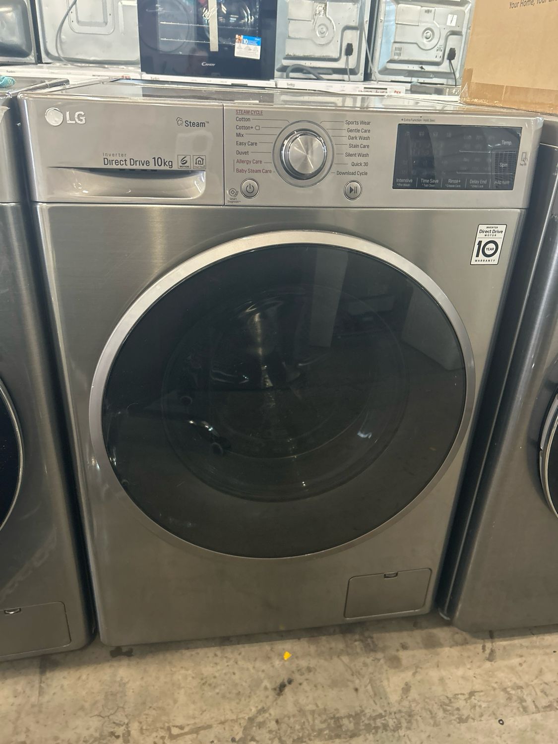 LG 10kg 1400rpm Washing Machine Silver